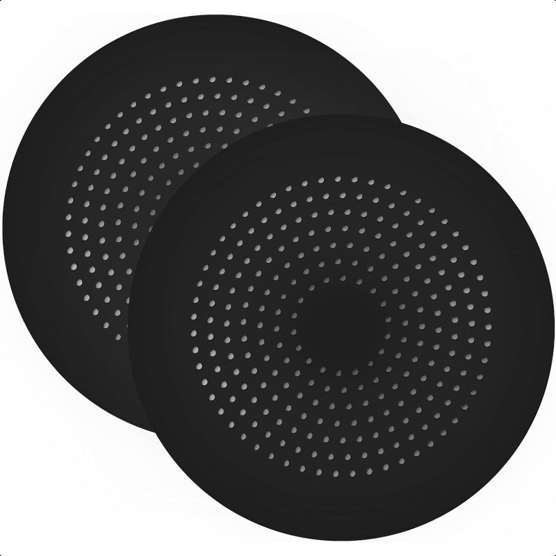 Zareline™ 2-Pack Silicone Shower Drain Hair Catcher with Suction Cups - Black Anti-Slip Strainer