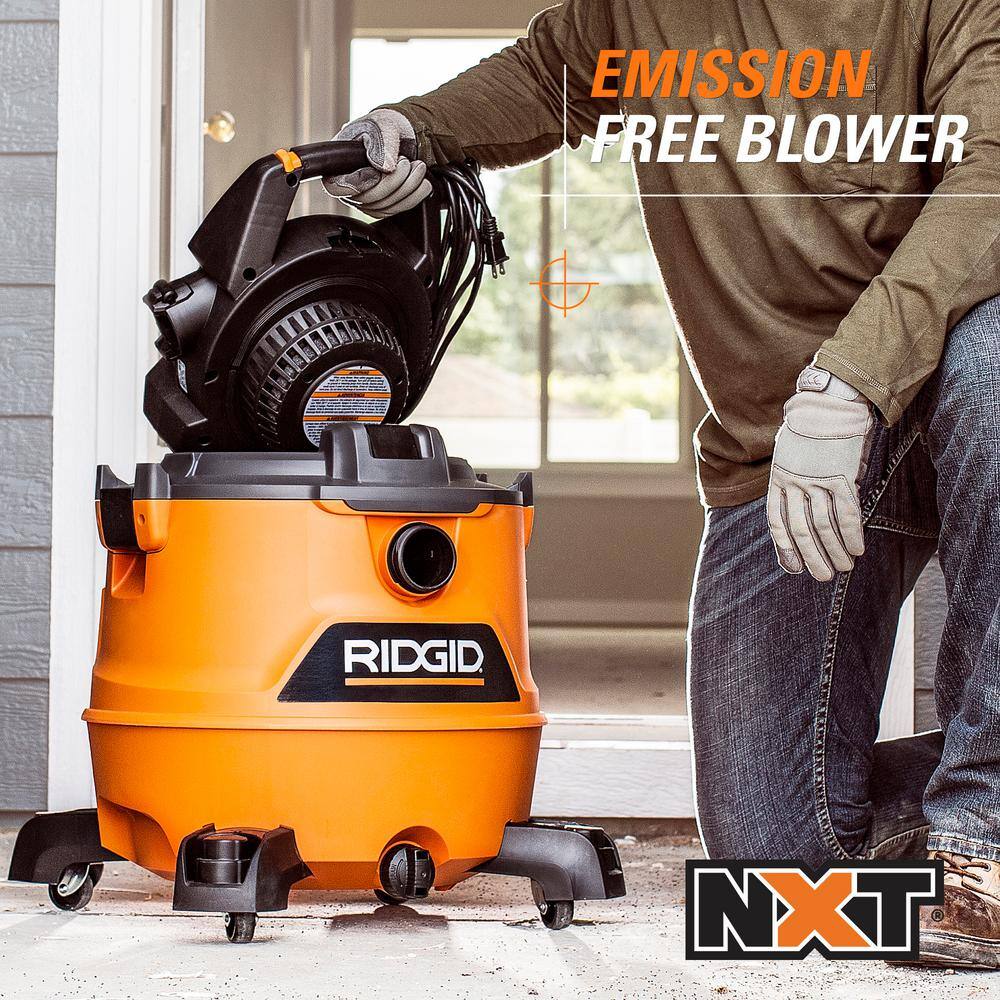 16 Gallon 6.5 Peak HP NXT WetDry Shop Vacuum with Detachable Blower Filter Locking Hose and Accessories HD1600