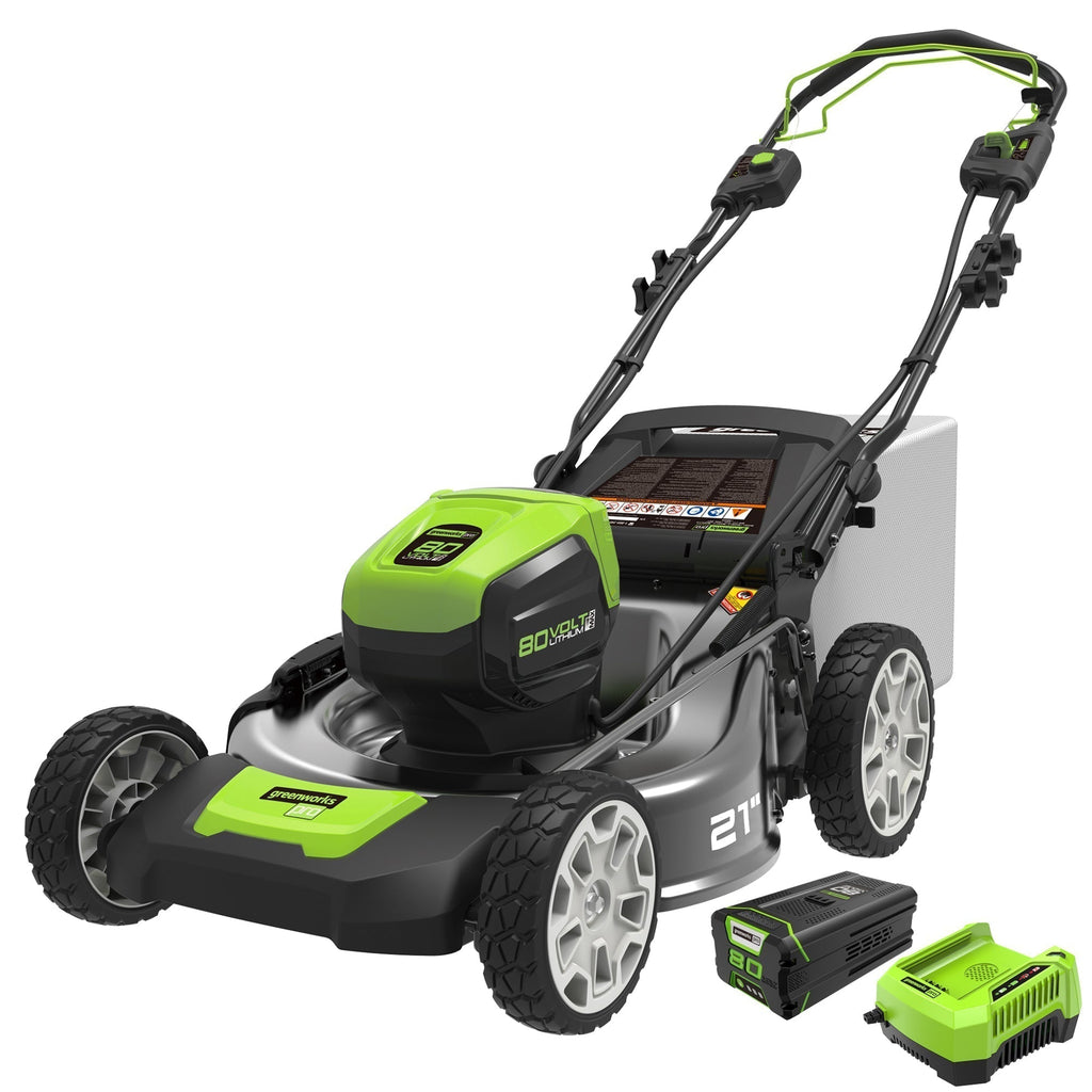 80V Cordless 21 Self-Propelled Brushless Lawn Mower | Greenworks