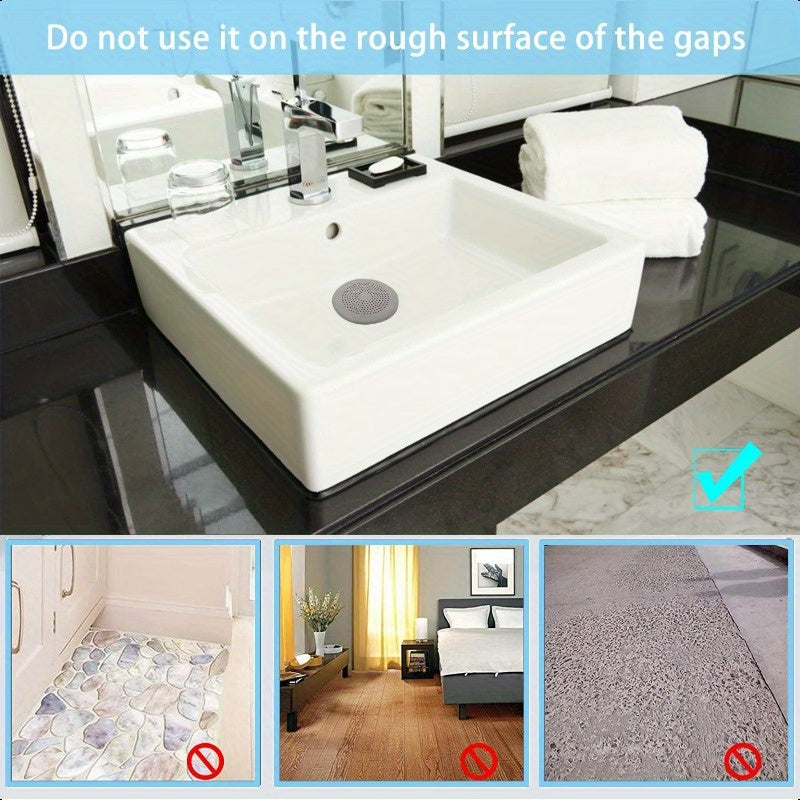 Zareline™ 2-Pack Silicone Shower Drain Hair Catcher with Suction Cups - Black Anti-Slip Strainer