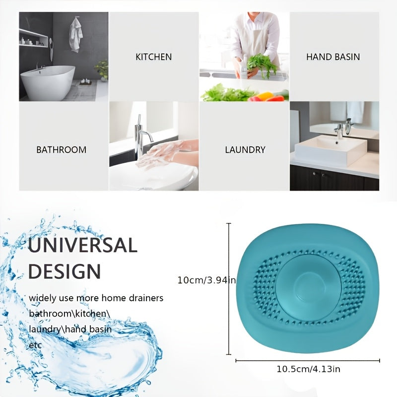 Zareline™ 4-Piece Ultra Fast Silicone Floor Drain Set - Anti-Odor Hair Catcher & Shower Filter
