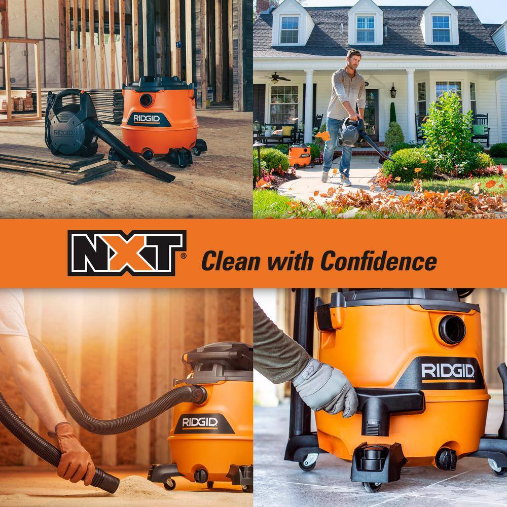 16 Gallon 6.5 Peak HP NXT WetDry Shop Vacuum with Detachable Blower Filter Locking Hose and Accessories HD1600
