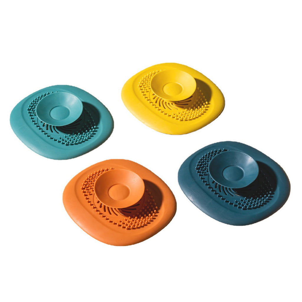 Zareline™ 4-Piece Ultra Fast Silicone Floor Drain Set - Anti-Odor Hair Catcher & Shower Filter